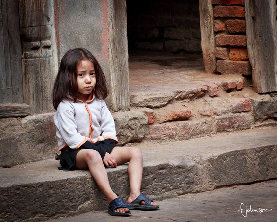 A Little Girl Waits